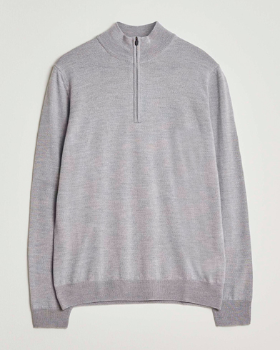 J.Lindeberg Kiyan Merino Half Zip Medium Grey Melange – Gris