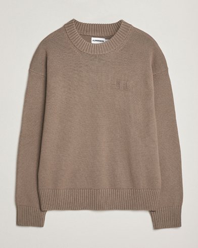 J.Lindeberg Eddy Wool/Cotton Knitted Sweater Brindle – Marron