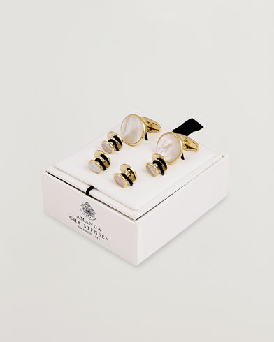 Amanda Christensen Cufflink & Shirt Studs Set Gold – Goud