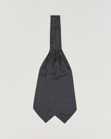 Amanda Christensen Silk Twill Micro Dot Ascot Black – Noir