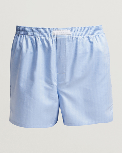 Homme | Falke | Falke Cotton Woven Boxer Shorts Light Blue