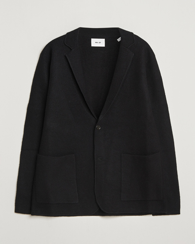 NN07 Lucas Boiled Wool Blazer Black – Noir