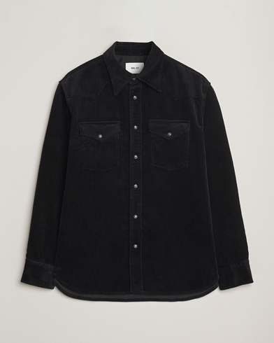 NN07 Ricky Corduroy Overshirt Black – Noir