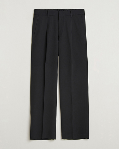 NN07 Kay Relaxed Fit Wool/Tencel Trousers Black – Noir
