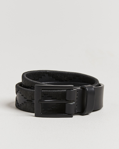 Homme | Pampeano | Pampeano Bordado Hand Stitched Classic Leather Belt 3,5cm Black