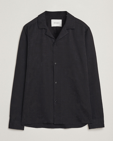 LES DEUX Jasper Jaquard Shirt Black – Noir