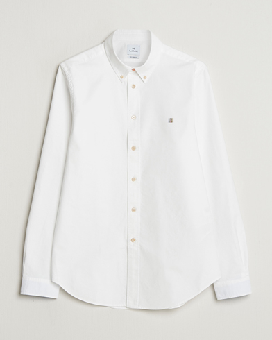 PS Paul Smith Tailored Fit Embroidered Oxford Shirt White – Wit