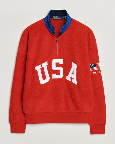 Polo Ralph Lauren Polar Half Zip USA Fleece RL 2000 Red – Rood