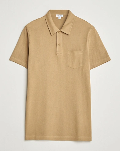 Sunspel Riviera Polo Shirt Tan – Beige