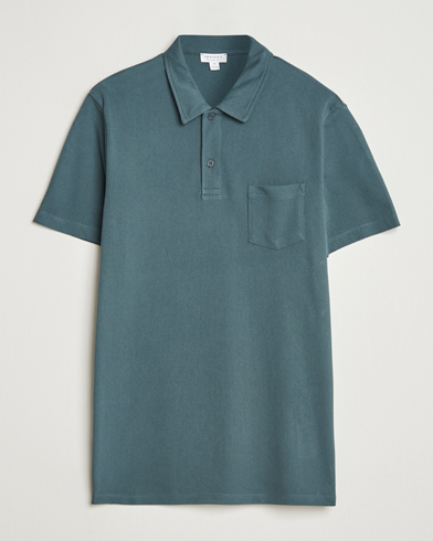 Sunspel Riviera Polo Shirt Dark Petrol – Vert