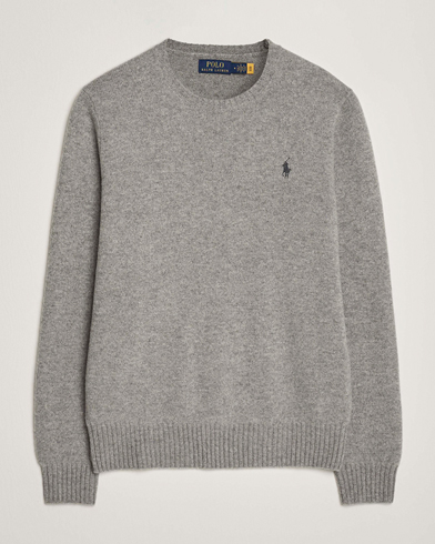Polo Ralph Lauren Wool/Cashmere Crew Neck Fawn Grey Heather – Grijs