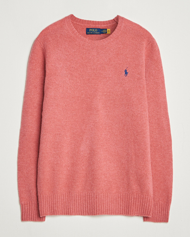 Polo Ralph Lauren Wool/Cashmere Crew Neck Strawberry Gelato – Roze