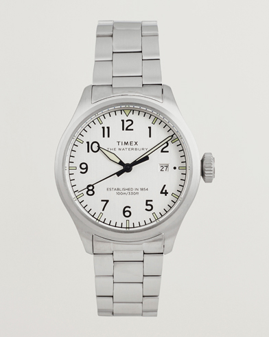 Timex Waterbury Ace 3-Hand 41mm Silver Dial – Argent