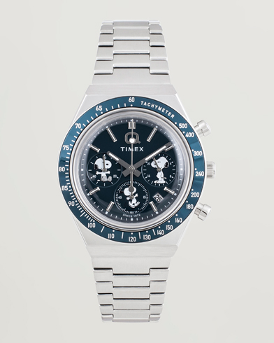 Timex X Peanuts Q Chronograph Snoopy 40mm Blue Dial – Argent