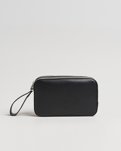 Homme | Tiger of Sweden | Tiger of Sweden Balnea Smooth Leather Washbag Black