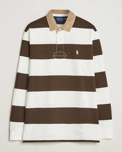 Polo Ralph Lauren Long Sleeve Rugby Sweater Dark Brown/Cream – Marron