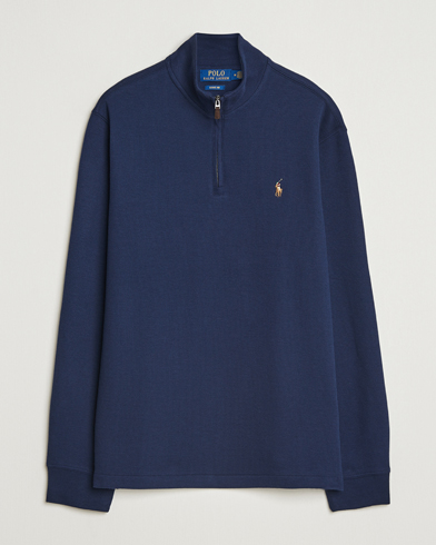 Polo Ralph Lauren Double Knitted Half Zip Cruise Navy – Bleu