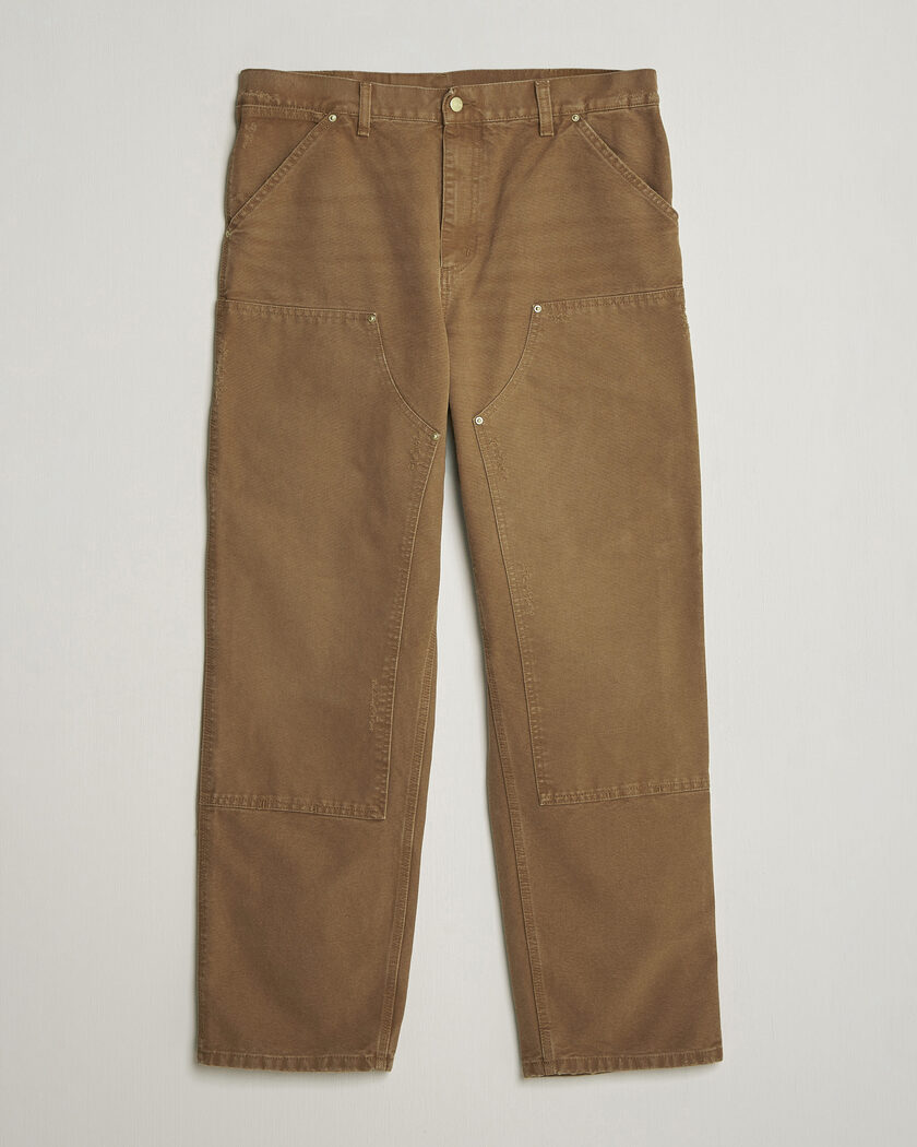 Carhartt WIP Double Knee Pants Hamilton Brown Grind Washed – Marron