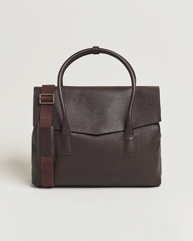 Oscar Jacobson Overnight Leather Bag Dark Mud Brown – Bruin