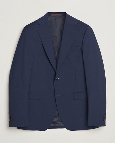 Oscar Jacobson Ego Wool Blend Blazer Navy – Blauw