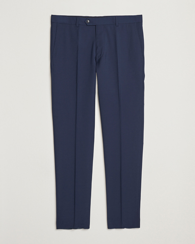 Oscar Jacobson Denz Wool Blend Trousers Navy – Blauw