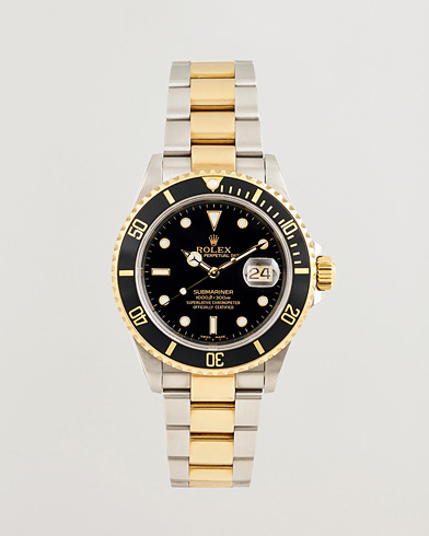Rolex Pre-Owned Submariner Oyster Perpetual Two Tone Black