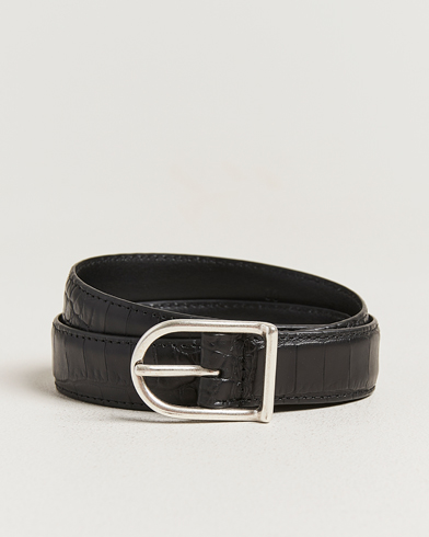 Anderson's Embossed 2,5cm Lether Belt Black – Noir