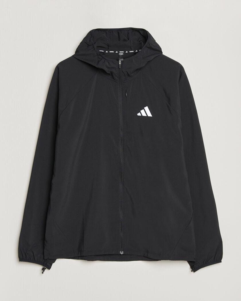 adidas Performance Running Hooded Jacket Black – Zwart