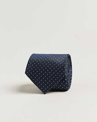 Brioni Jacquard Dot Silk Tie Navy – Bleu