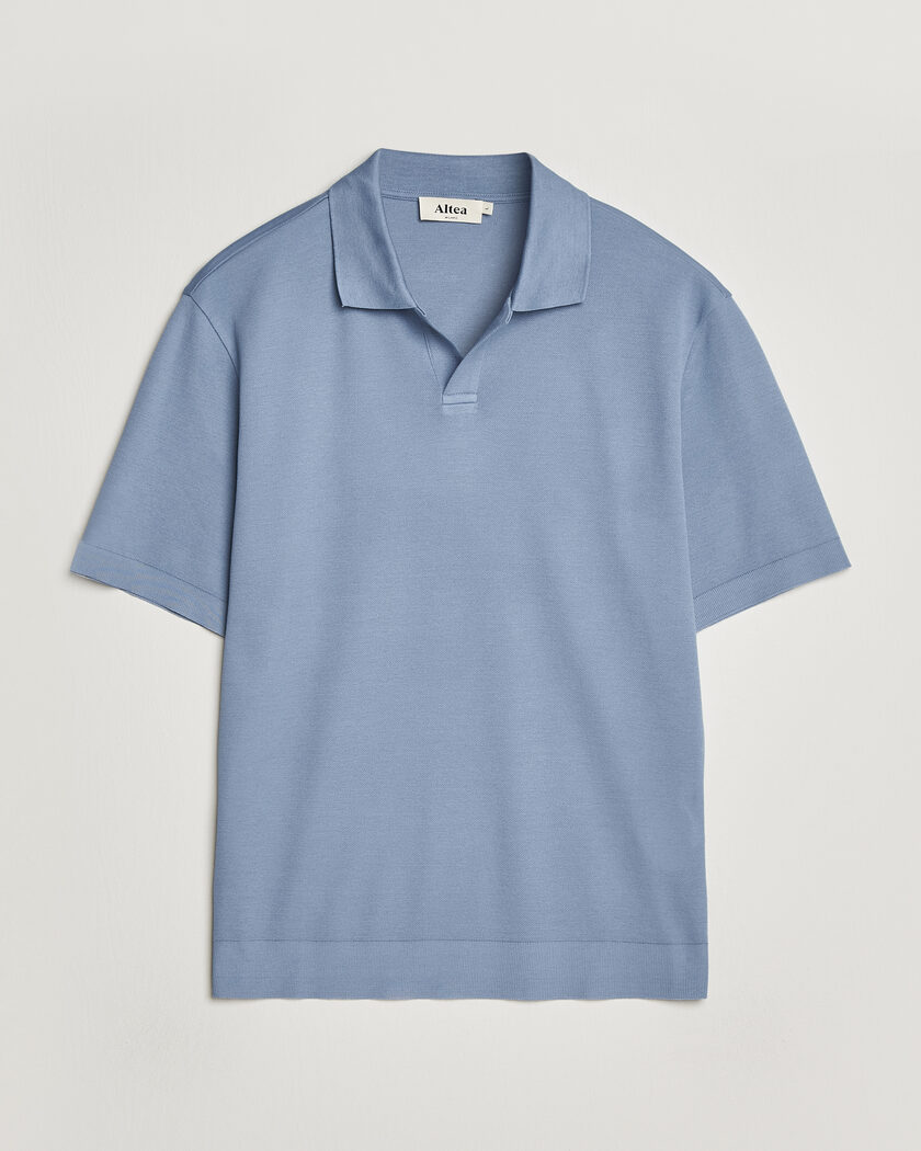 Altea Jersey Piquet Polo Light Blue – Blauw