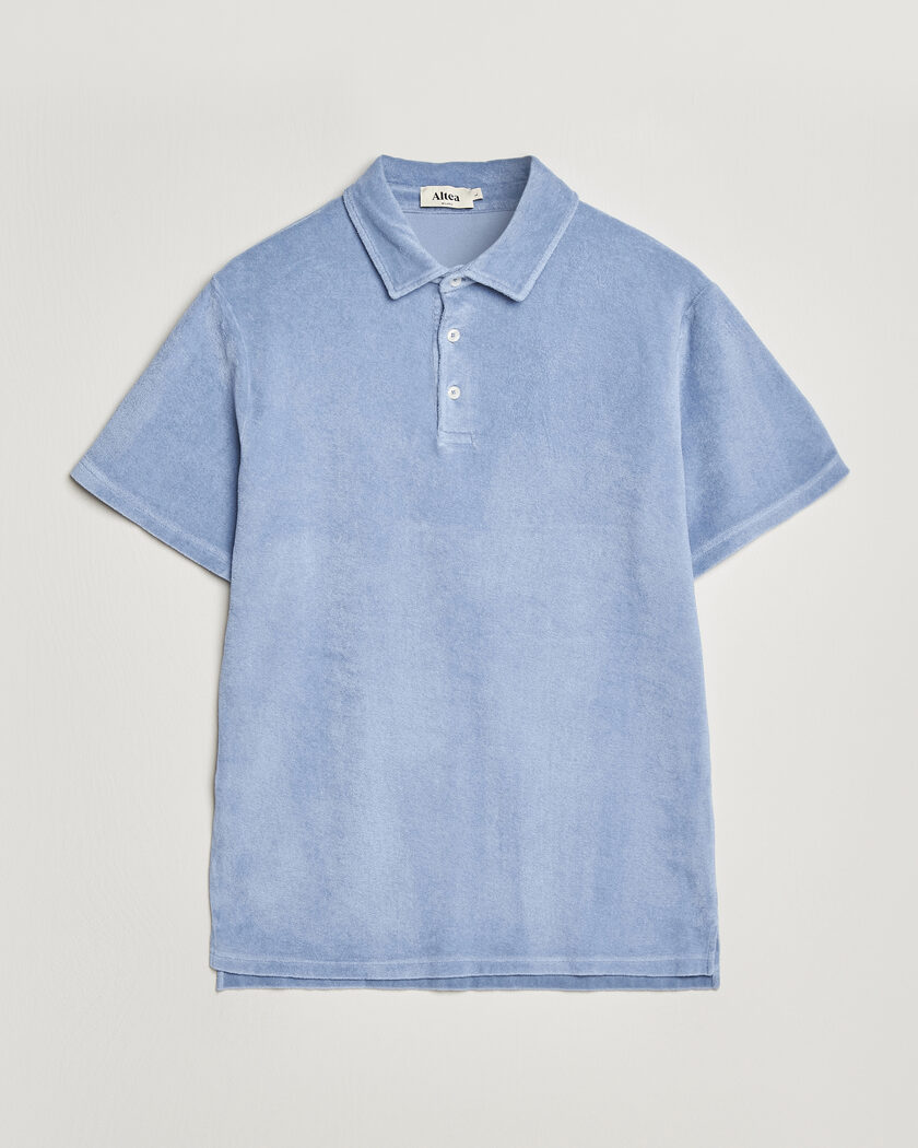 Altea Terry Cotton Polo Light Blue – Blauw
