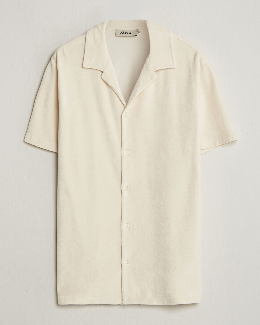 Altea Terry Bowling Shirt Off White – Wit