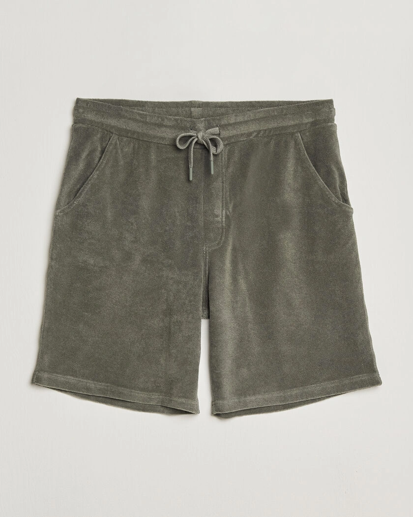 Altea Terry Drawstring Shorts Olive – Groen