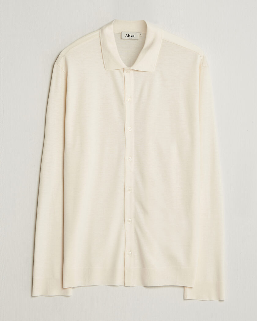 Altea Jersey Knit Shirt Off White – Wit