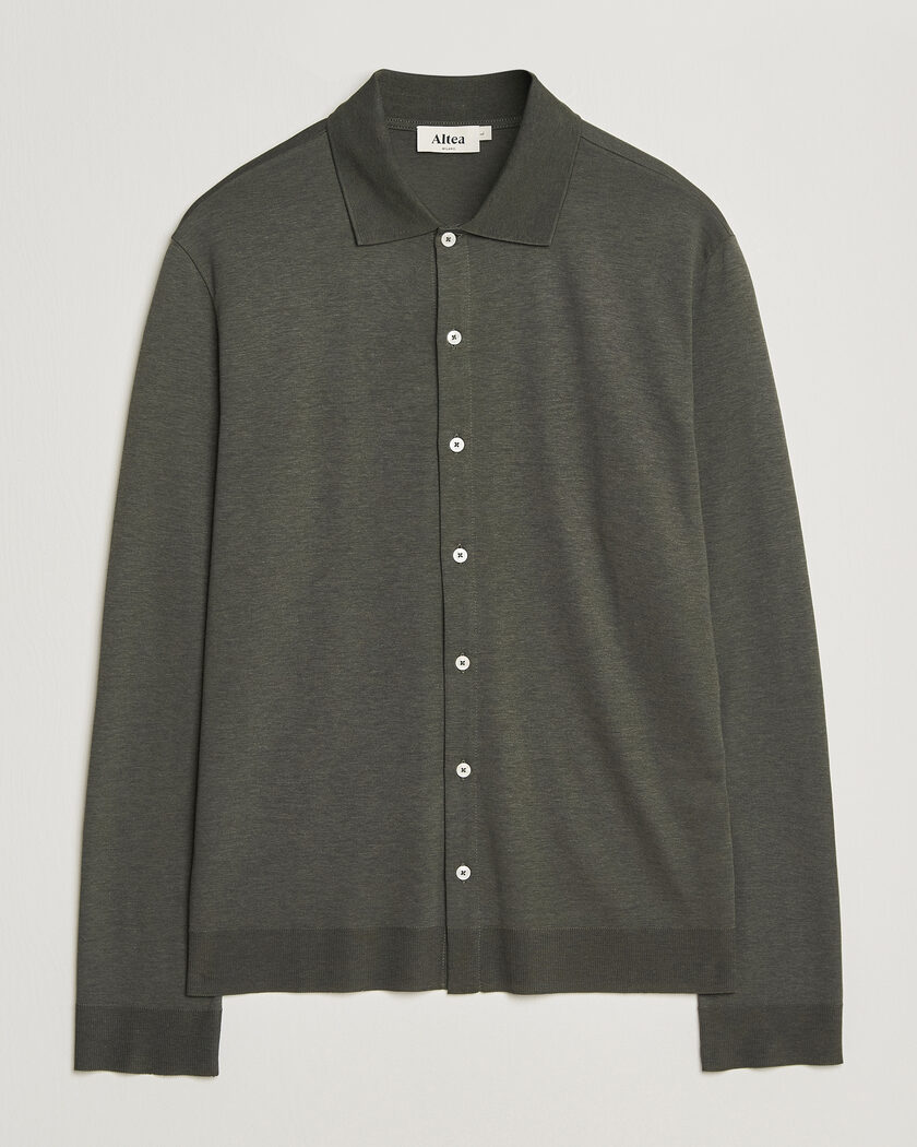 Altea Jersey Knit Shirt Olive – Vert