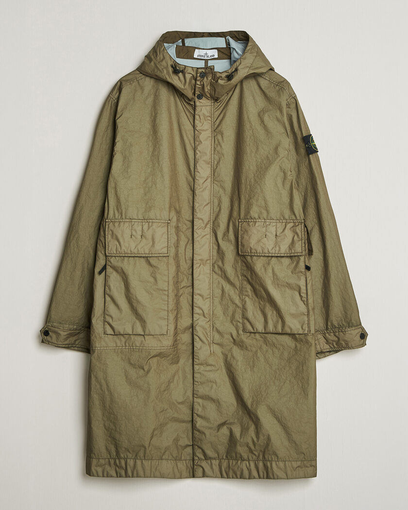Stone Island Membrana 3L Hooded Parka Military Green – Vert