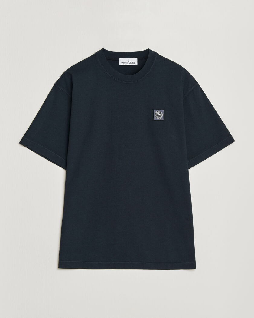 Stone Island Combed Organic Cotton T-Shirt Navy – Blauw