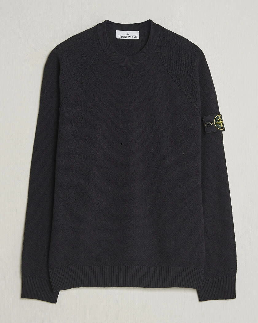 Stone Island Raw Hand Organic Cotton Crewneck Navy – Bleu