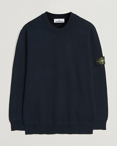 Stone Island Ribbed Soft Organic Cotton Crewneck Navy – Bleu