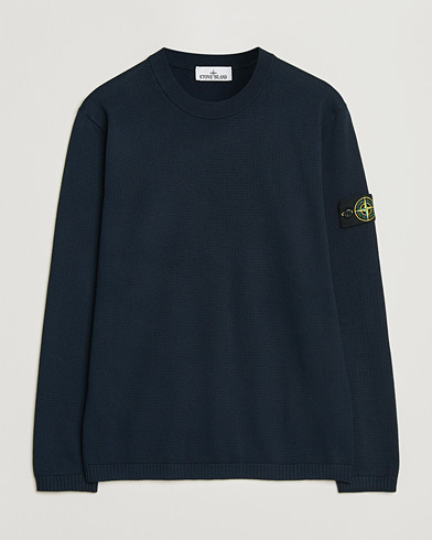 Stone Island Micro Stitch Soft Organic Cotton Crewneck Navy – Bleu