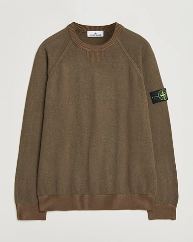 Stone Island Raw Hand Organic Cotton Raglan Crewneck Umber – Marron