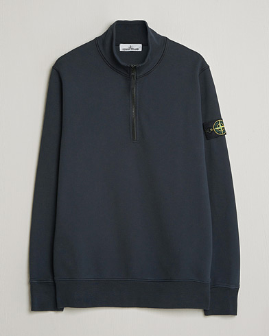 Stone Island Garment Dyed Fleece Half Zip Navy – Blauw