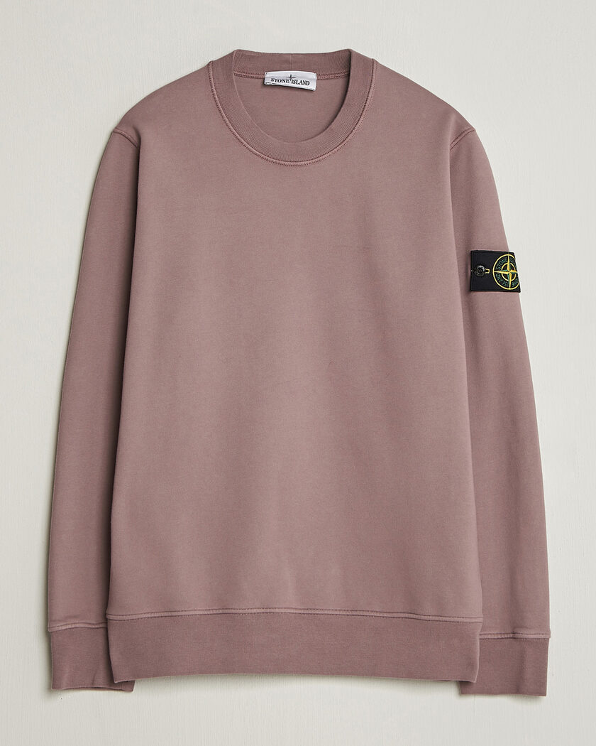 Stone Island Garment Dyed Fleece Sweatshirt Purple Grey – Grijs