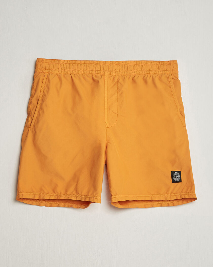 Stone Island Brushed Nylon Swimshorts Tangerine – Oranje