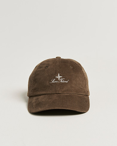 Stone Island Micro Cord Cotton Cap Umber – Bruin