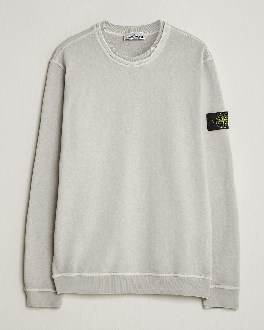 Stone Island Old Dyed Cotton Sweatshirt Pearl Grey – Gris