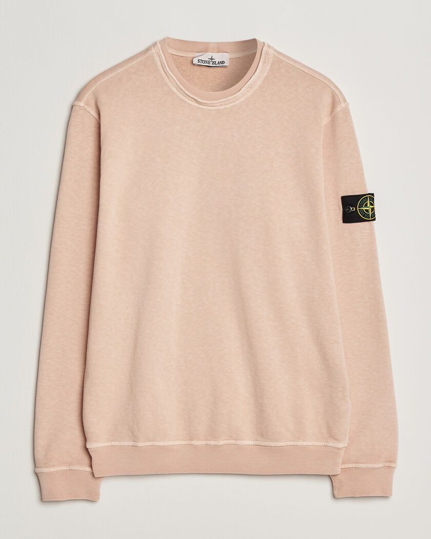 Stone Island Old Dyed Cotton Sweatshirt Plaster Pink – Roze