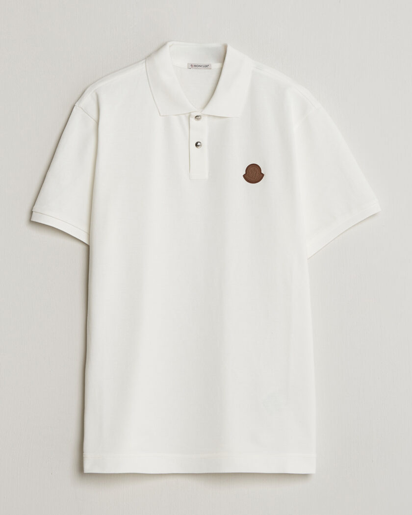 Moncler Luxury Logo Polo Off White – Blanc