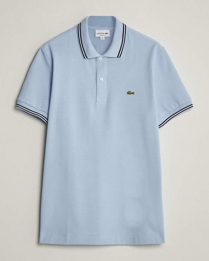 Lacoste Original Tipped Polo Piké Chambray – Blauw