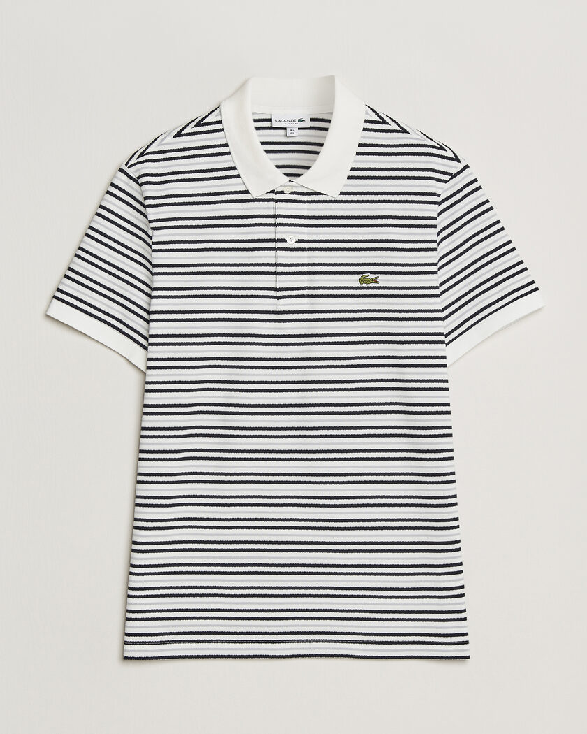 Lacoste Original Striped Polo Piké Blackbird/Flour – Meerkleurig